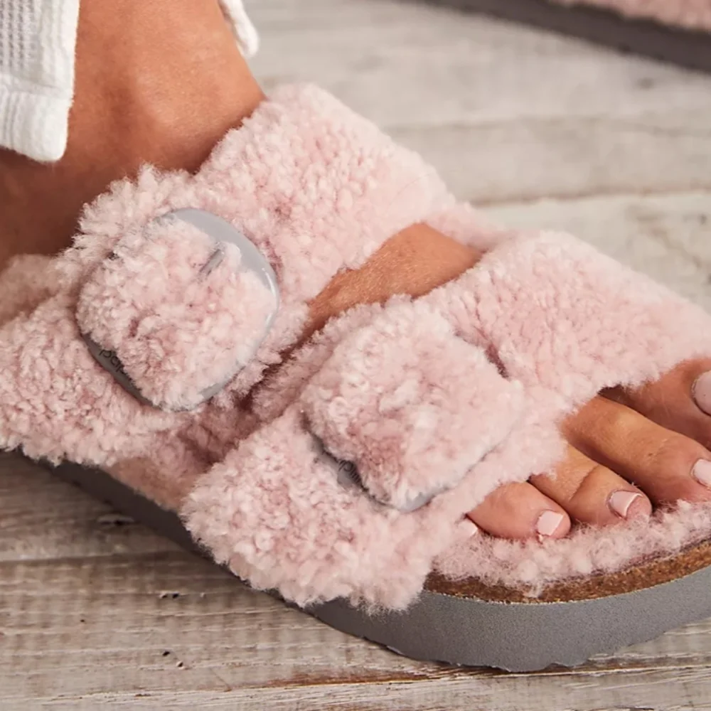 Birkenstock Papillio Chunky Big Buckle Shearling Sandals 💕